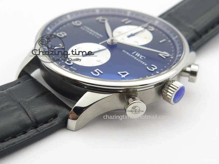 MIROTIME 0313 Modern Portuguese IW371404 ZF V3 1:1 Best Edition SS Black Dial On Black Leather Strap A 7267